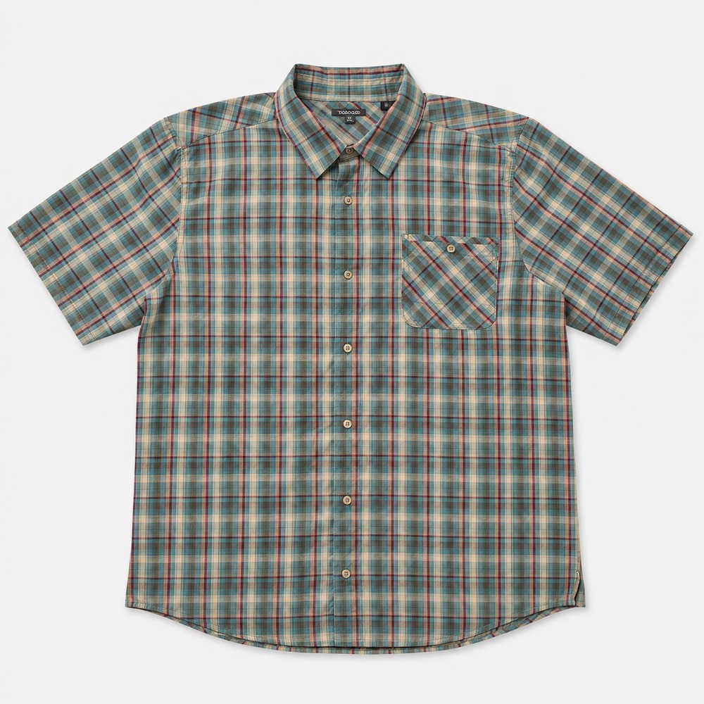 Toad&Co Mens XL Plaid Short Sleeve Button Up Shirt Blue Outdoor Casual